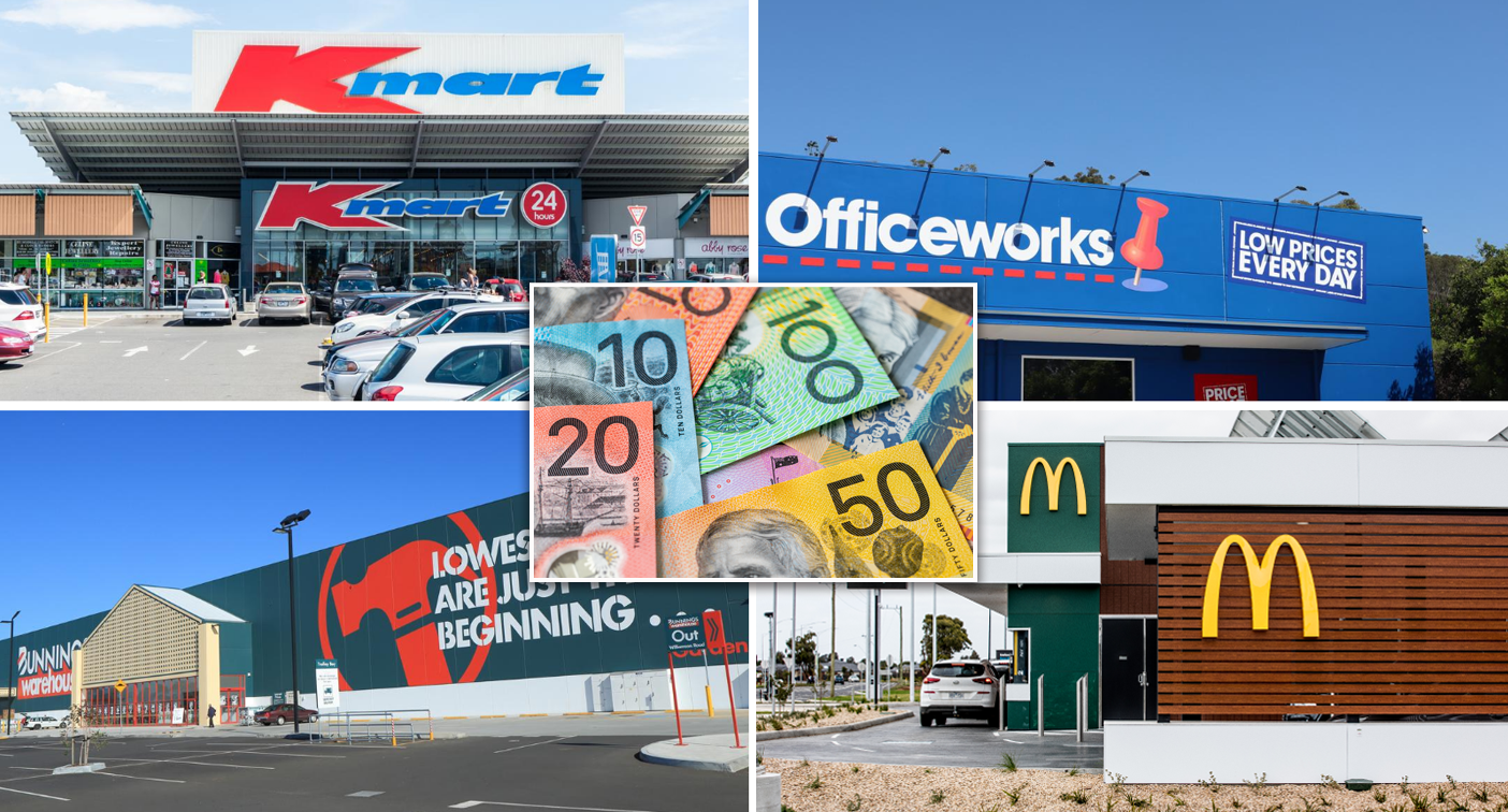 Bunnings, Kmart and McDonald's Stores in Australia
